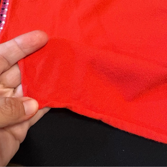 Stefanel Color Block Tank Top Stretchy Small Black Pink Red Soft - Picture 6 of 6